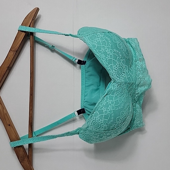 PINK Victoria's Secret Other - PINK Victoria's Secret Teal Lace Bralette Underwire Bra,  S(D-DD)/P(D-DD)